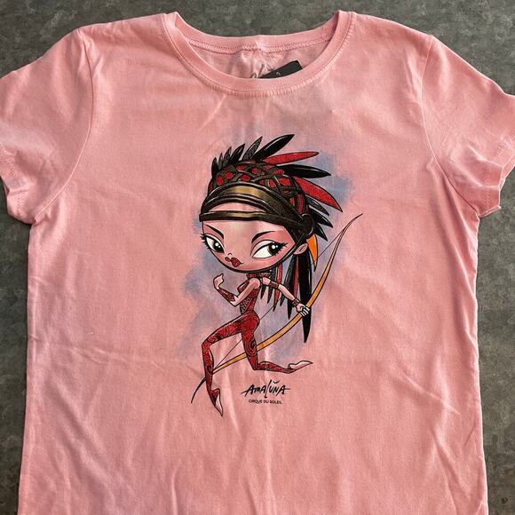 NWT Amaluna Cirque Du Soleil Tee Shirt Womens Small Pink Tempest Circus Y2K - Picture 1 of 11